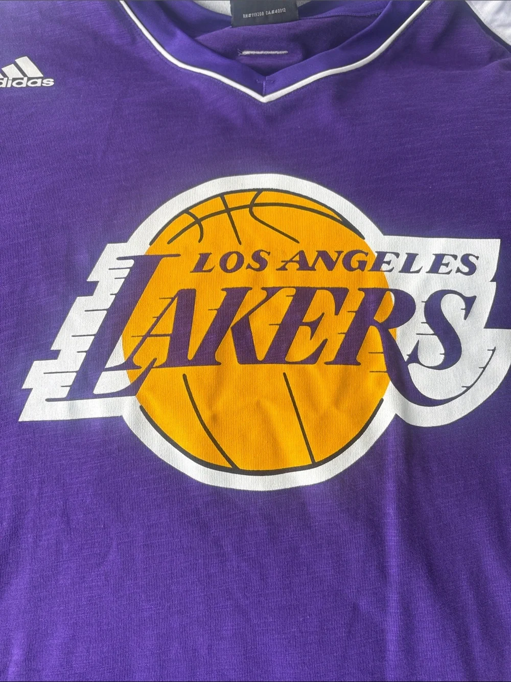 Adidas Los Angeles Lakers Kobe Bryant #24 Purple NBA V-Neck Jersey Shirt